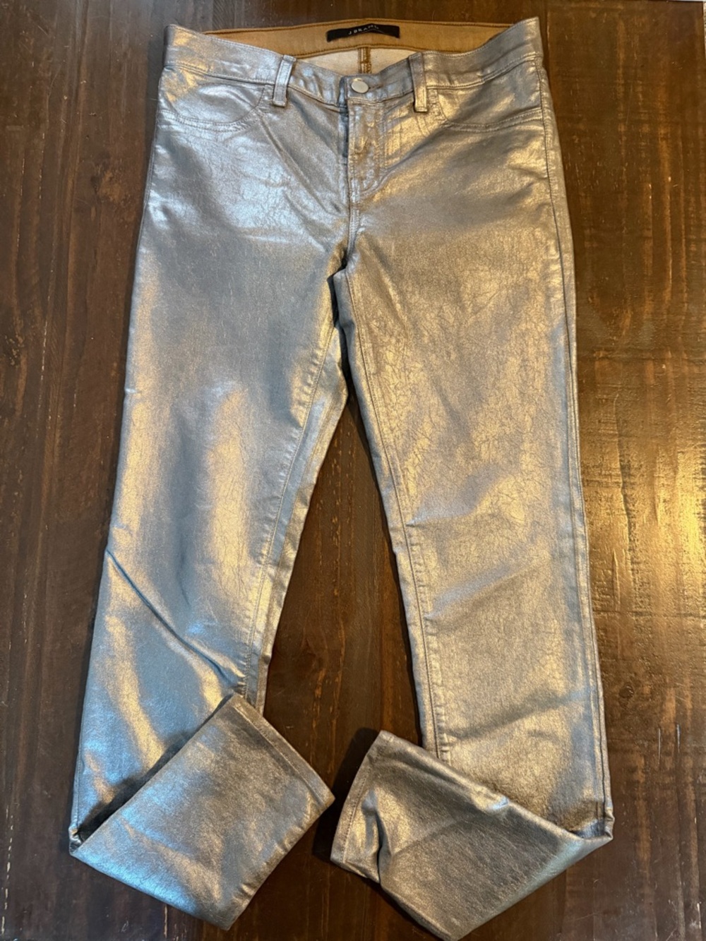 J Brand Metallic Gold Dust Skinny Jeans Size 29 - Picture 3 of 12